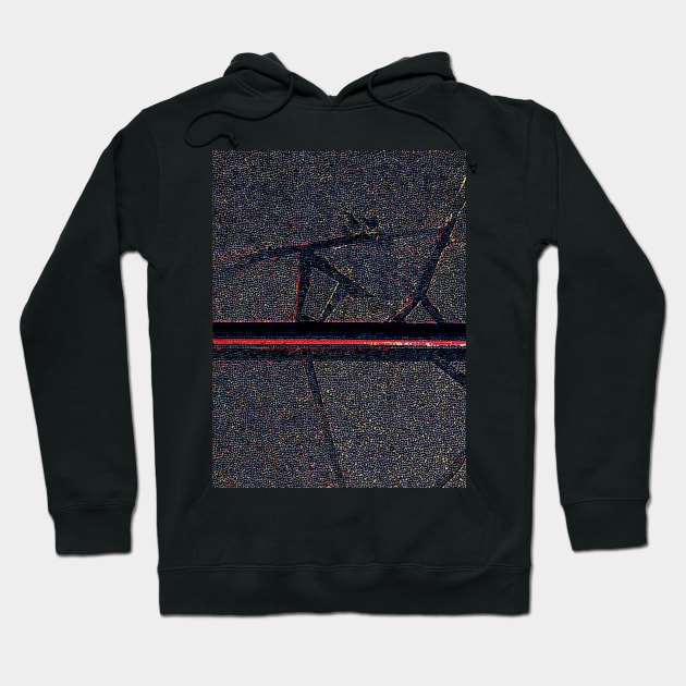 Red Line Intersect Hoodie by Tovers